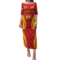 Custom Spain Soccer Puletasi Go World Cup 2023 Sporty Style - Wonder Print Shop