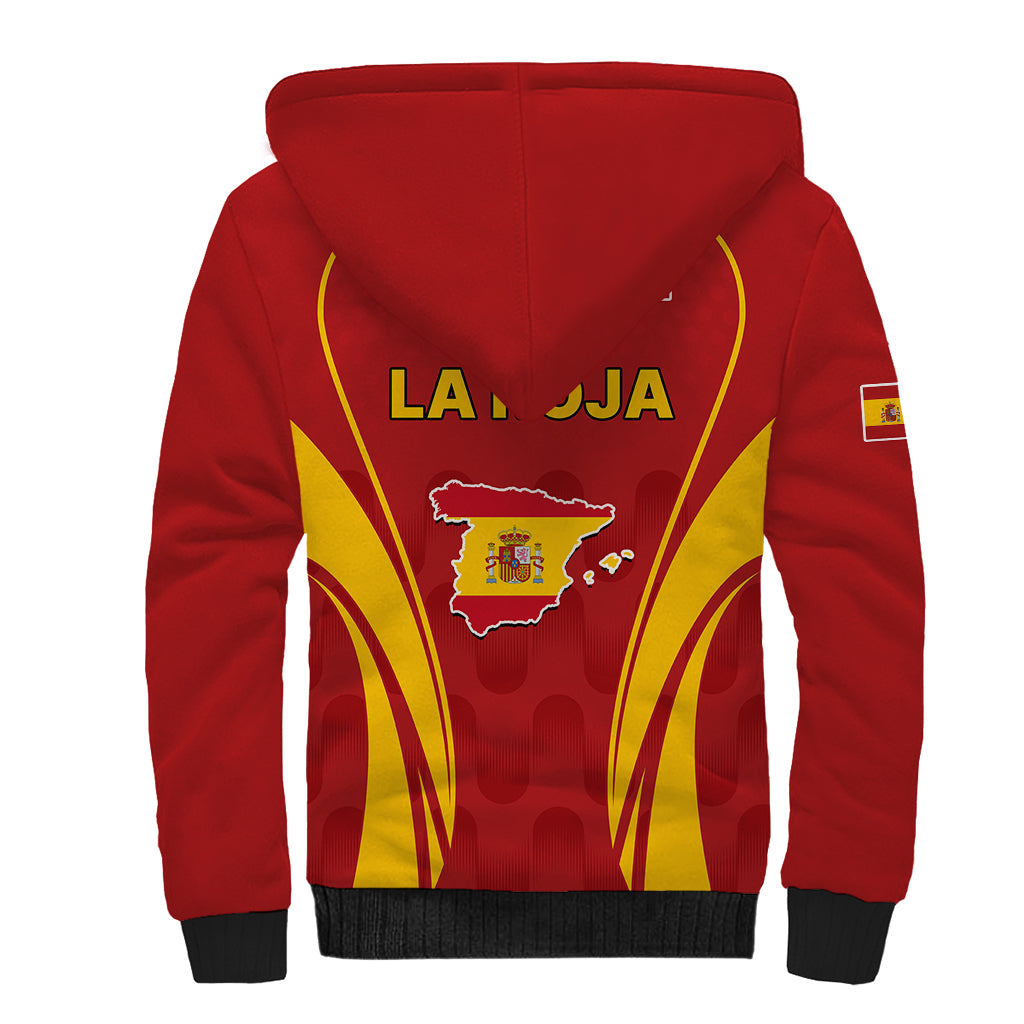 Custom Spain Soccer Sherpa Hoodie Go World Cup 2023 Sporty Style - Wonder Print Shop