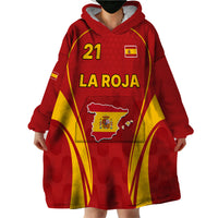 Custom Spain Soccer Wearable Blanket Hoodie Go World Cup 2023 Sporty Style - Wonder Print Shop