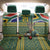Custom South Africa Rugby Bokke Mascot Back Car Seat Cover With Flag Style LT9 - Wonder Print Shop