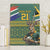 Custom South Africa Rugby Bokke Mascot Canvas Wall Art With Flag Style LT9 - Wonder Print Shop