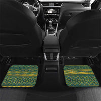 Custom South Africa Rugby Bokke Mascot Car Mats With Flag Style LT9 - Wonder Print Shop