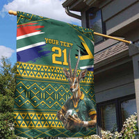 Custom South Africa Rugby Bokke Mascot Garden Flag With Flag Style - Wonder Print Shop