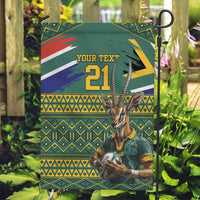 Custom South Africa Rugby Bokke Mascot Garden Flag With Flag Style - Wonder Print Shop