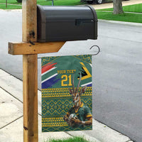Custom South Africa Rugby Bokke Mascot Garden Flag With Flag Style - Wonder Print Shop