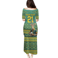 Custom South Africa Rugby Bokke Mascot Puletasi With Flag Style - Wonder Print Shop