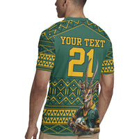Custom South Africa Rugby Bokke Mascot Rugby Jersey With Flag Style - Wonder Print Shop