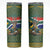 Custom South Africa Rugby Bokke Mascot Skinny Tumbler With Flag Style - Wonder Print Shop