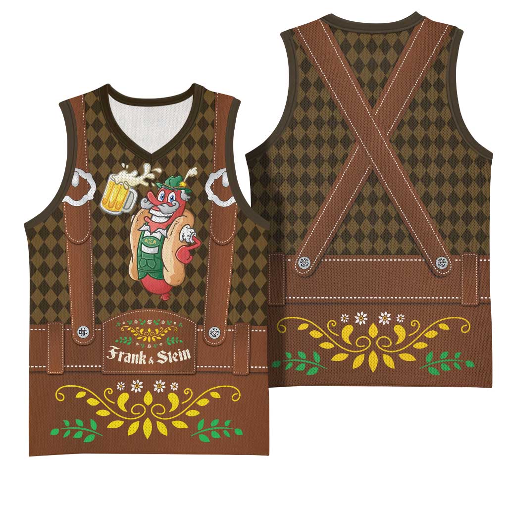 Frank & Stein Oktoberfest Basketball Jersey Beer Festival German Bavarian - Wonder Print Shop