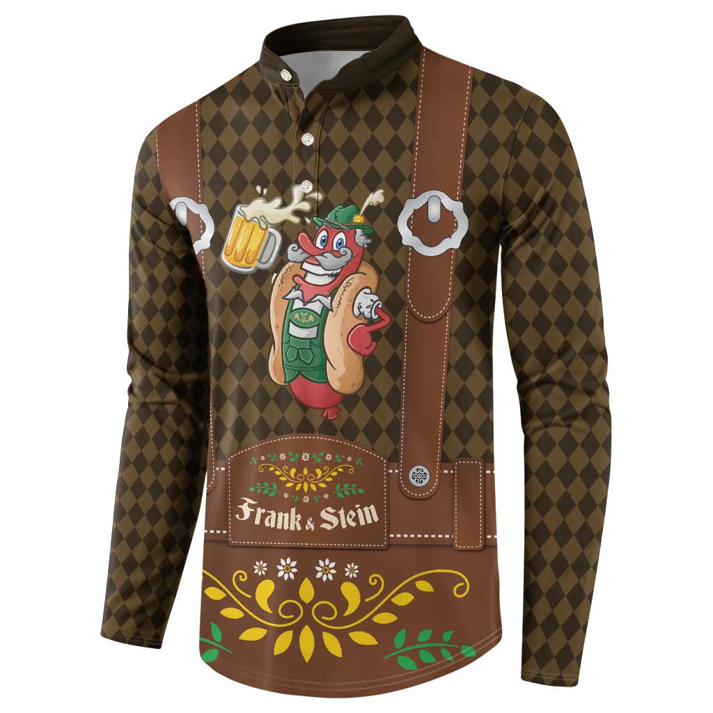 Frank & Stein Oktoberfest Button Sweatshirt Beer Festival German Bavarian - Wonder Print Shop