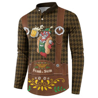 Frank & Stein Oktoberfest Button Sweatshirt Beer Festival German Bavarian - Wonder Print Shop