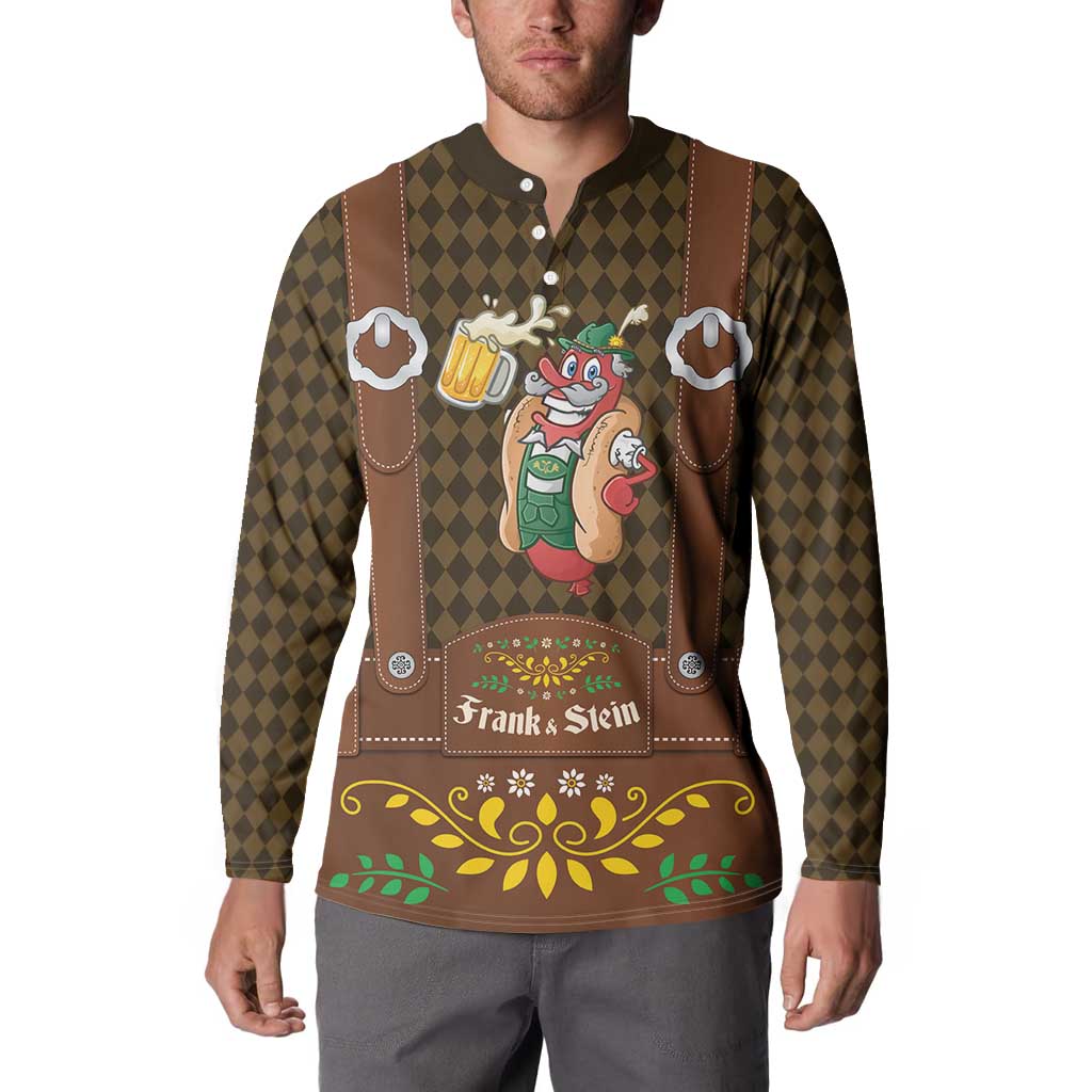 Frank & Stein Oktoberfest Button Sweatshirt Beer Festival German Bavarian - Wonder Print Shop