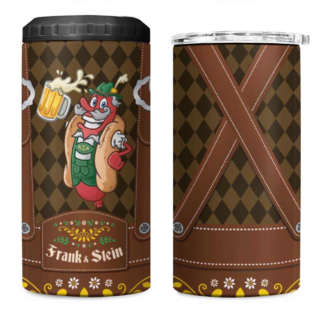 Frank & Stein Oktoberfest 4 in 1 Can Cooler Tumbler Beer Festival German Bavarian - Wonder Print Shop