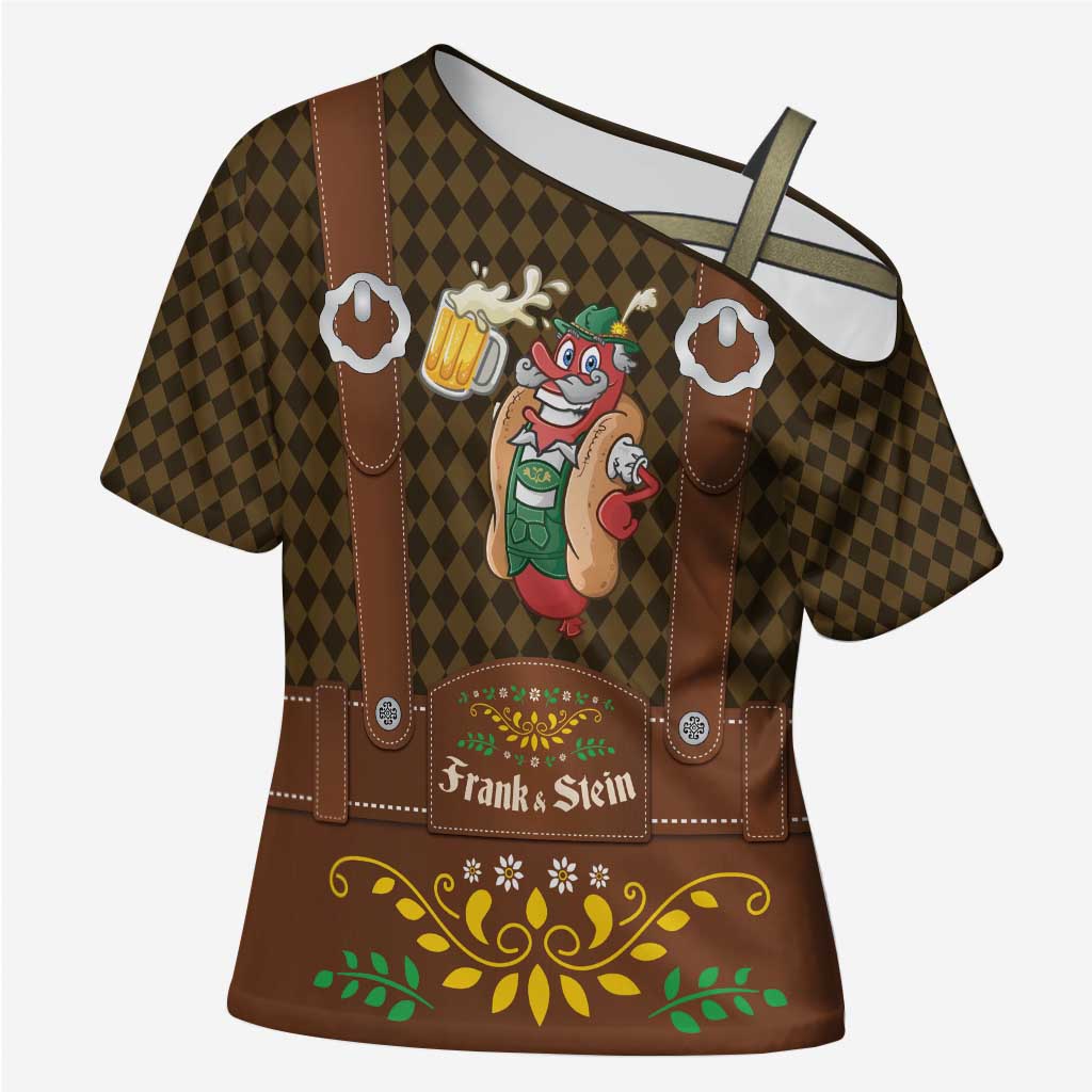 Frank & Stein Oktoberfest Cross Shoulder Shirt Beer Festival German Bavarian - Wonder Print Shop
