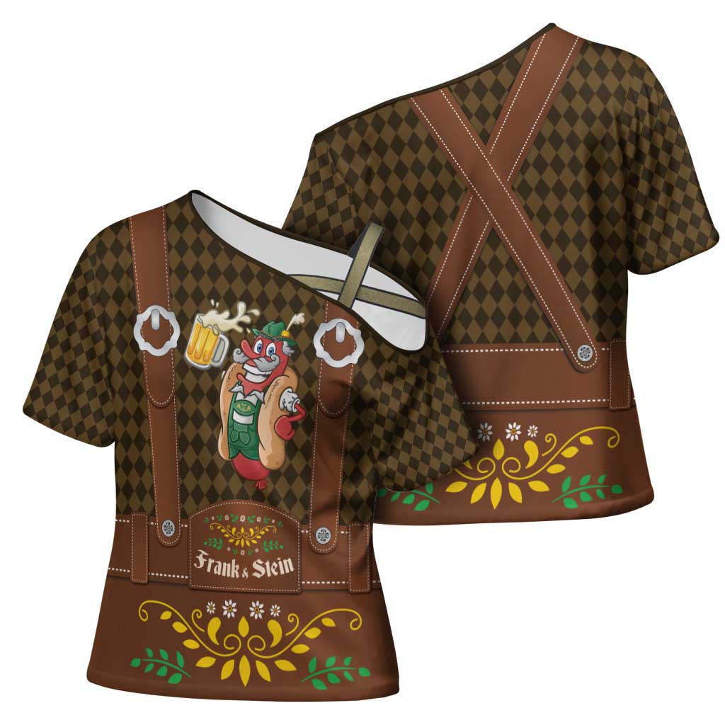 Frank & Stein Oktoberfest Cross Shoulder Shirt Beer Festival German Bavarian - Wonder Print Shop