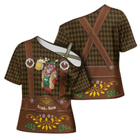 Frank & Stein Oktoberfest Cross Shoulder Shirt Beer Festival German Bavarian - Wonder Print Shop