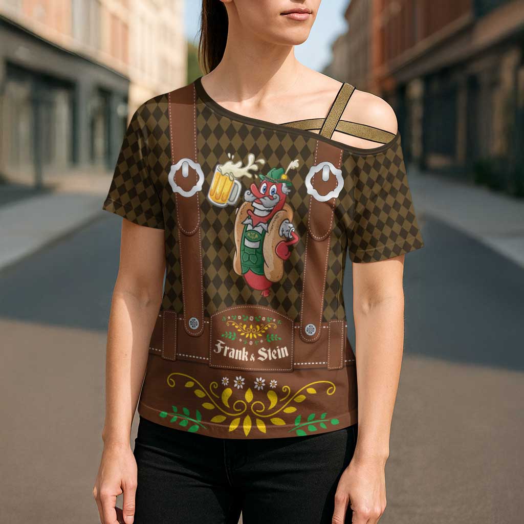 Frank & Stein Oktoberfest Cross Shoulder Shirt Beer Festival German Bavarian - Wonder Print Shop