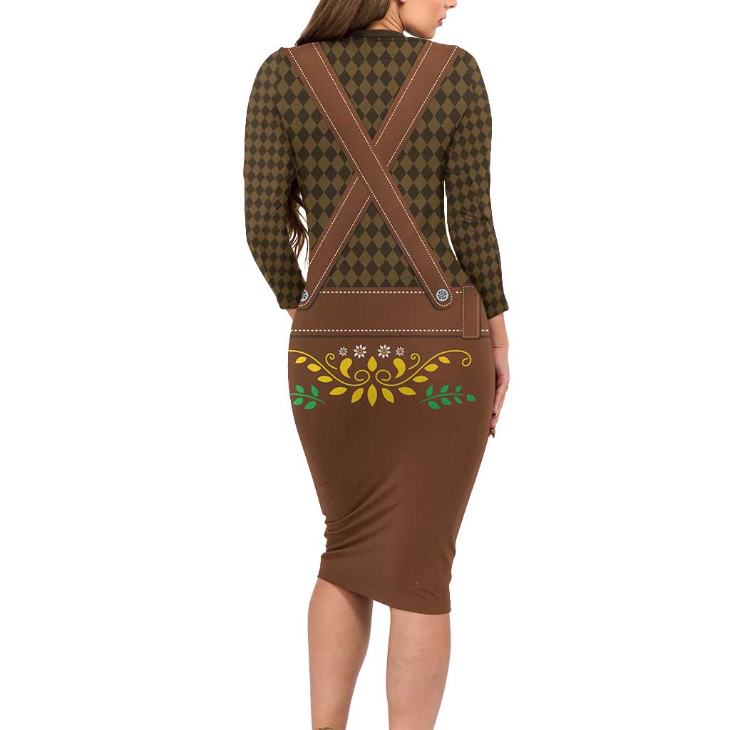 Frank & Stein Oktoberfest Family Matching Long Sleeve Bodycon Dress and Hawaiian Shirt Beer Festival German Bavarian - Wonder Print Shop