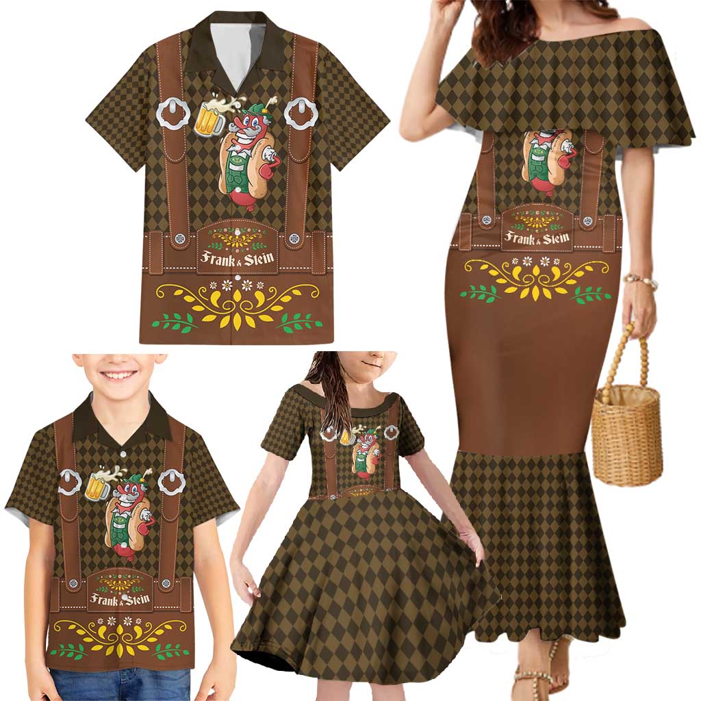 Frank & Stein Oktoberfest Family Matching Mermaid Dress and Hawaiian Shirt Beer Festival German Bavarian - Wonder Print Shop