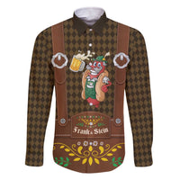 Frank & Stein Oktoberfest Family Matching Off The Shoulder Long Sleeve Dress and Hawaiian Shirt Beer Festival German Bavarian - Wonder Print Shop