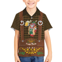 Frank & Stein Oktoberfest Family Matching Off The Shoulder Long Sleeve Dress and Hawaiian Shirt Beer Festival German Bavarian - Wonder Print Shop