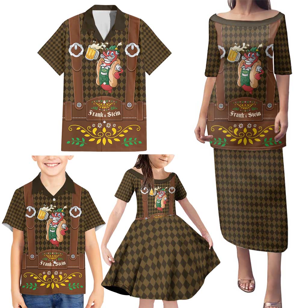 Frank & Stein Oktoberfest Family Matching Puletasi and Hawaiian Shirt Beer Festival German Bavarian - Wonder Print Shop