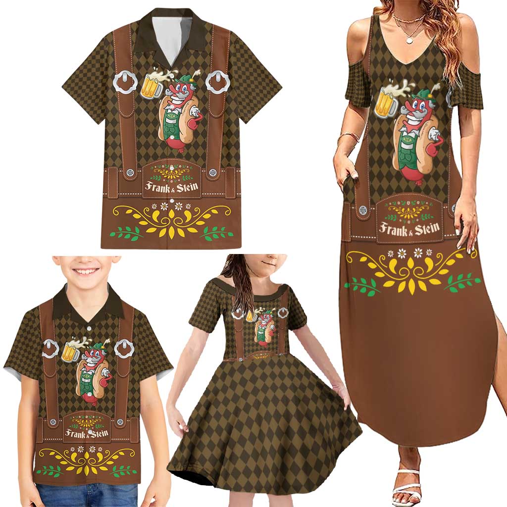 Frank & Stein Oktoberfest Family Matching Summer Maxi Dress and Hawaiian Shirt Beer Festival German Bavarian - Wonder Print Shop
