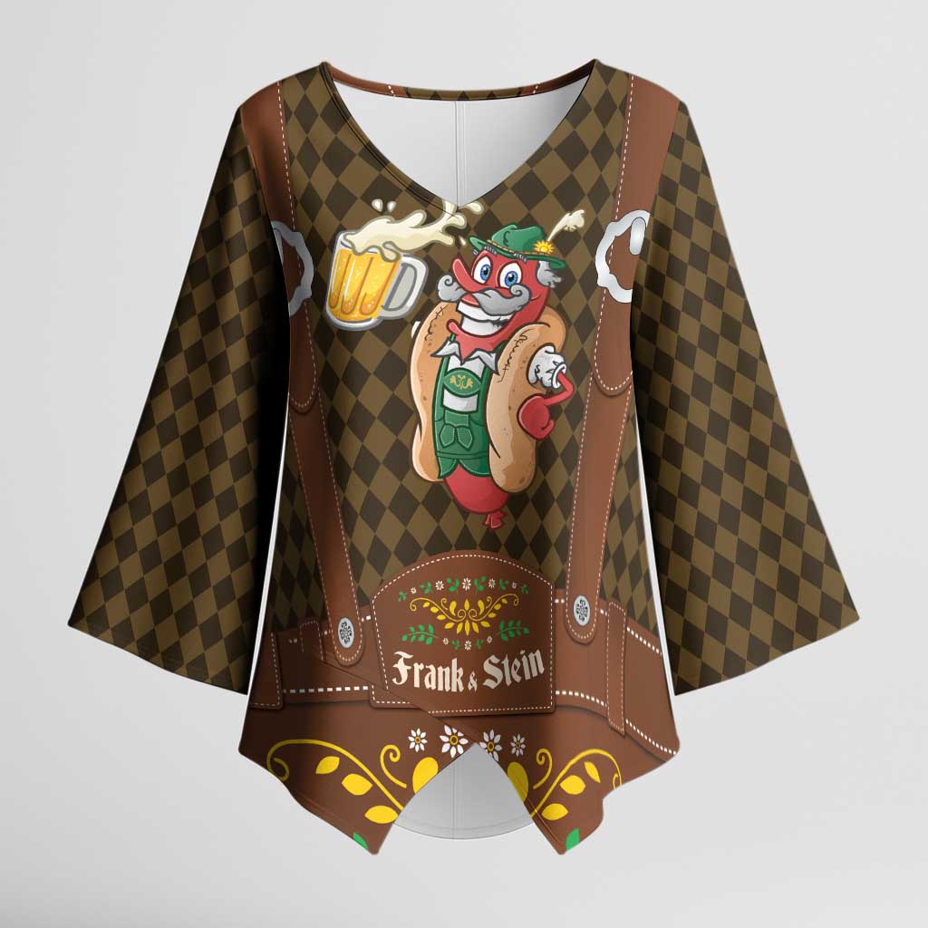 Frank & Stein Oktoberfest Kimono Sleeve Blouse Beer Festival German Bavarian - Wonder Print Shop