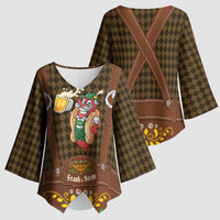 Frank & Stein Oktoberfest Kimono Sleeve Blouse Beer Festival German Bavarian - Wonder Print Shop