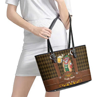 Frank & Stein Oktoberfest Leather Tote Bag Beer Festival German Bavarian - Wonder Print Shop