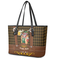 Frank & Stein Oktoberfest Leather Tote Bag Beer Festival German Bavarian - Wonder Print Shop