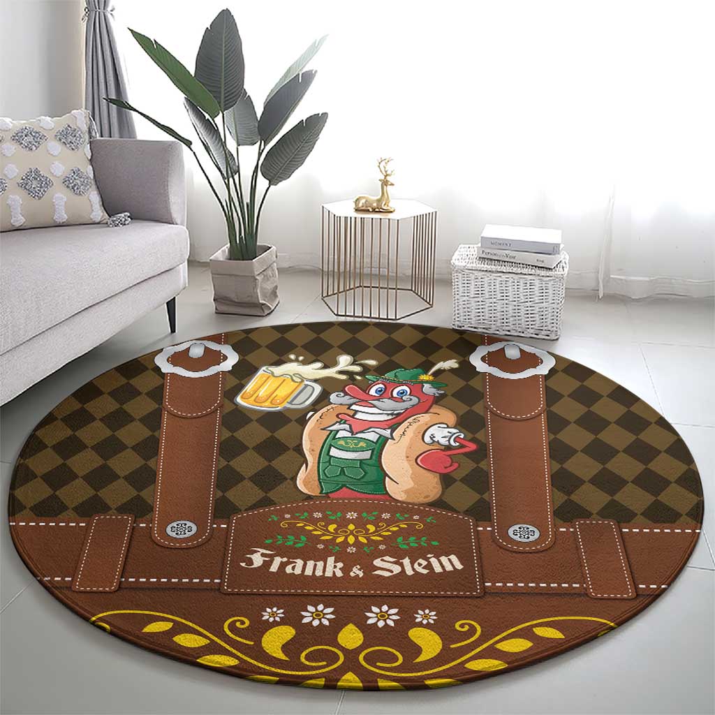 Frank & Stein Oktoberfest Round Carpet Beer Festival German Bavarian - Wonder Print Shop