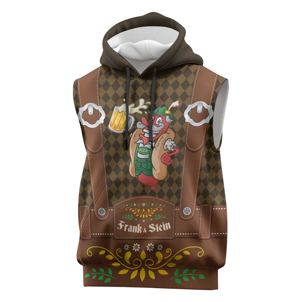 Frank & Stein Oktoberfest Sleeveless Hoodie Beer Festival German Bavarian - Wonder Print Shop