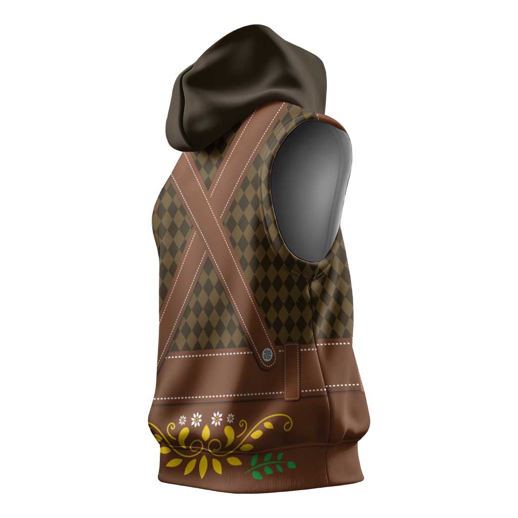 Frank & Stein Oktoberfest Sleeveless Hoodie Beer Festival German Bavarian - Wonder Print Shop