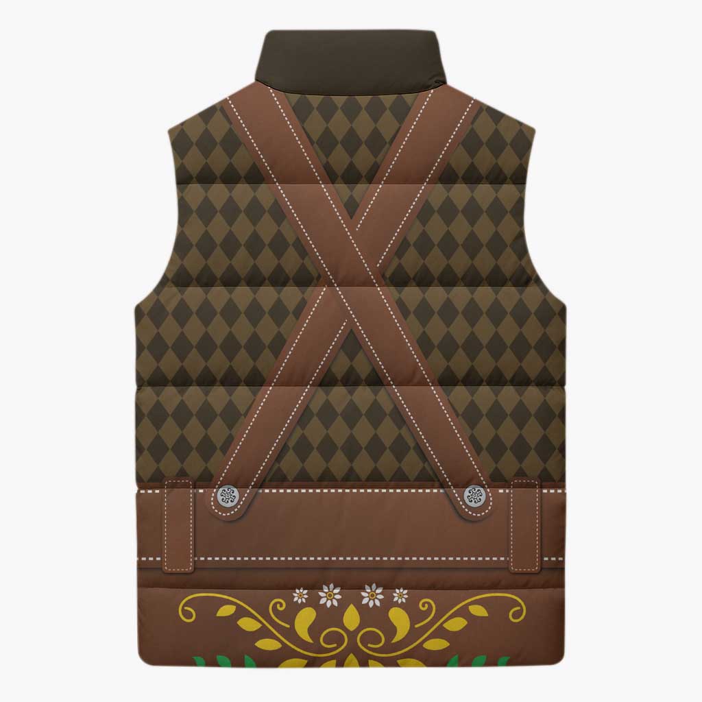 Frank & Stein Oktoberfest Sleeveless Puffer Jacket Beer Festival German Bavarian - Wonder Print Shop