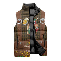 Frank & Stein Oktoberfest Sleeveless Puffer Jacket Beer Festival German Bavarian - Wonder Print Shop