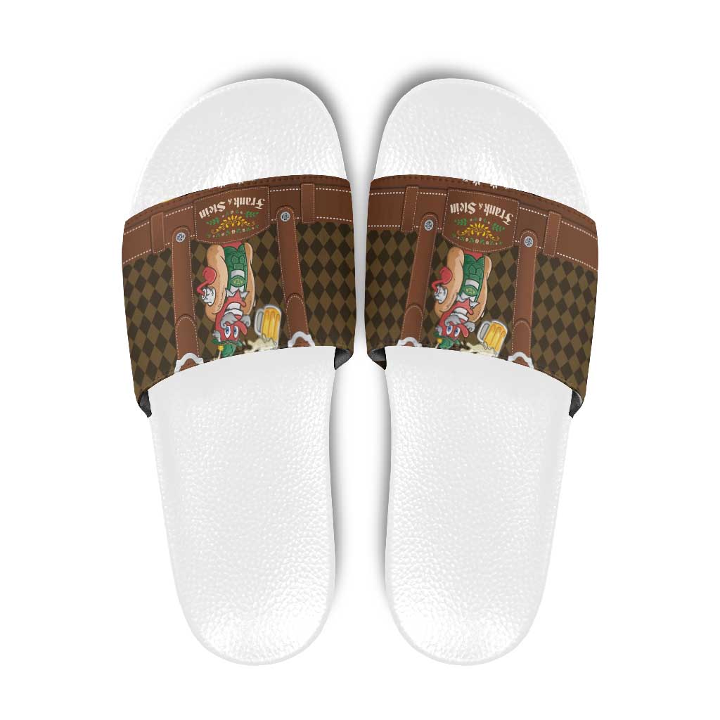 Frank & Stein Oktoberfest Slide Sandals Beer Festival German Bavarian - Wonder Print Shop