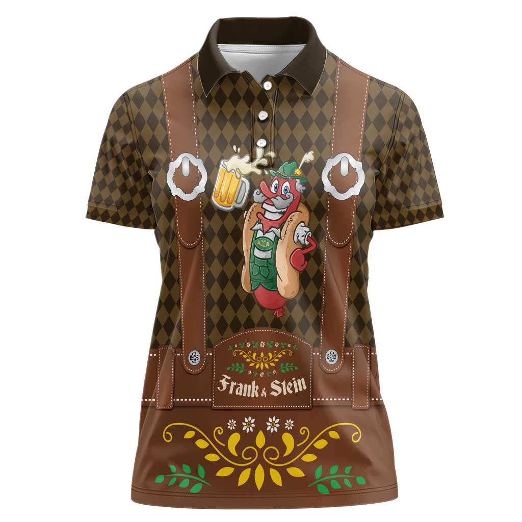 Frank & Stein Oktoberfest Women Polo Shirt Beer Festival German Bavarian - Wonder Print Shop