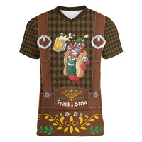 Frank & Stein Oktoberfest Women V-Neck T-Shirt Beer Festival German Bavarian - Wonder Print Shop