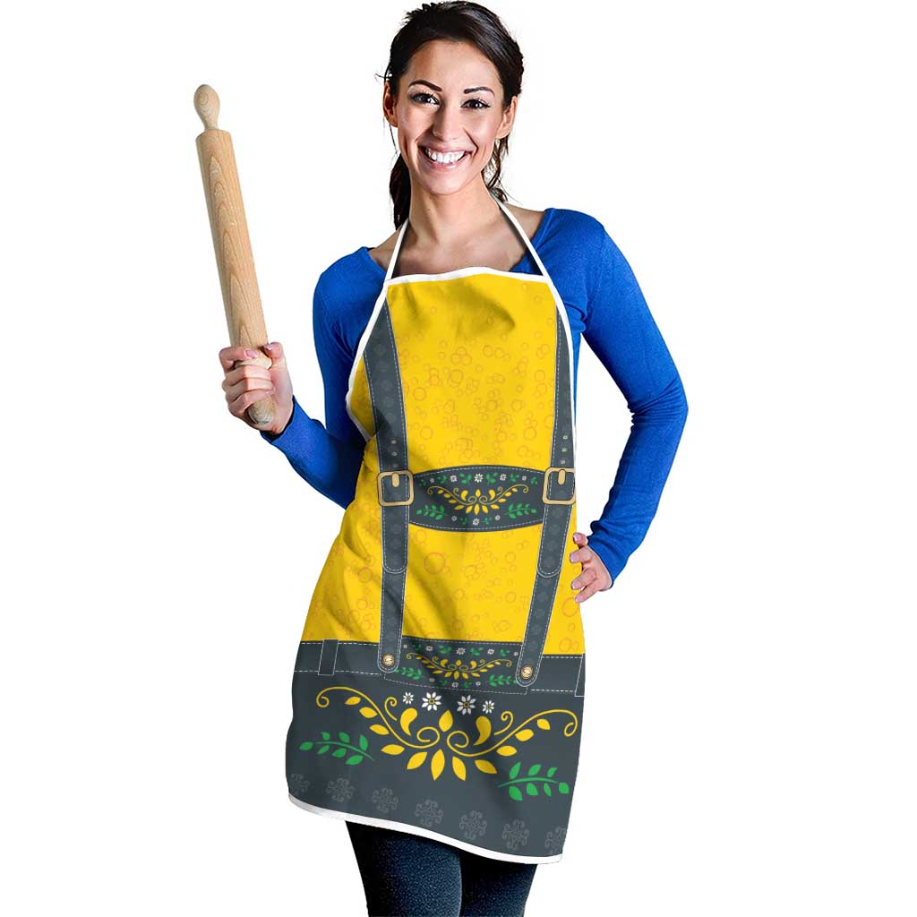 Lederhosen Oktoberfest Apron Bavarian Beer Time - Wonder Print Shop