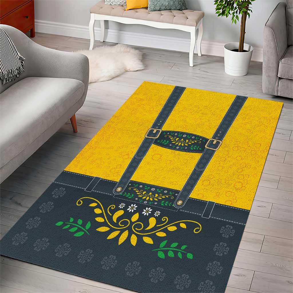 Lederhosen Oktoberfest Area Rug Bavarian Beer Time - Wonder Print Shop