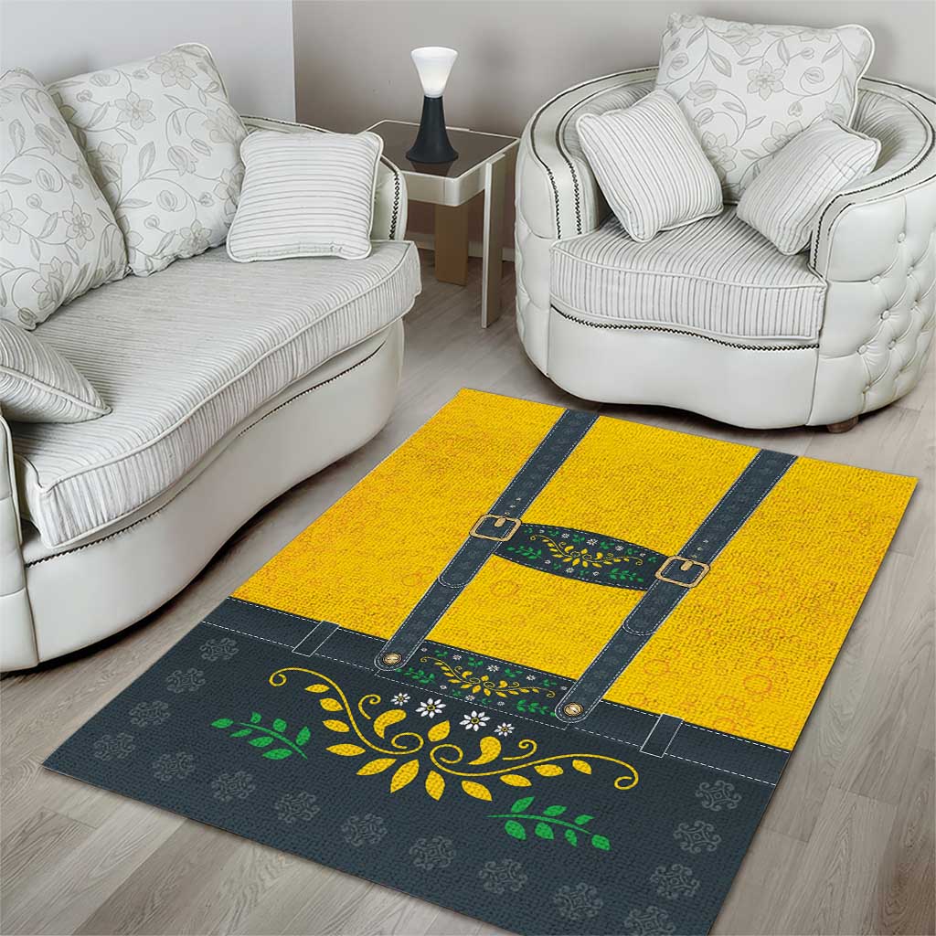 Lederhosen Oktoberfest Area Rug Bavarian Beer Time - Wonder Print Shop