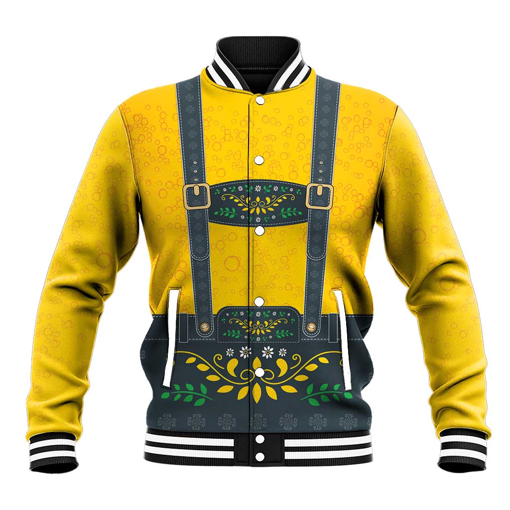 Lederhosen Oktoberfest Baseball Jacket Bavarian Beer Time - Wonder Print Shop