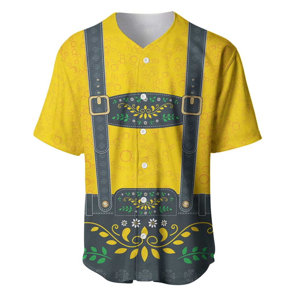 Lederhosen Oktoberfest Baseball Jersey Bavarian Beer Time - Wonder Print Shop