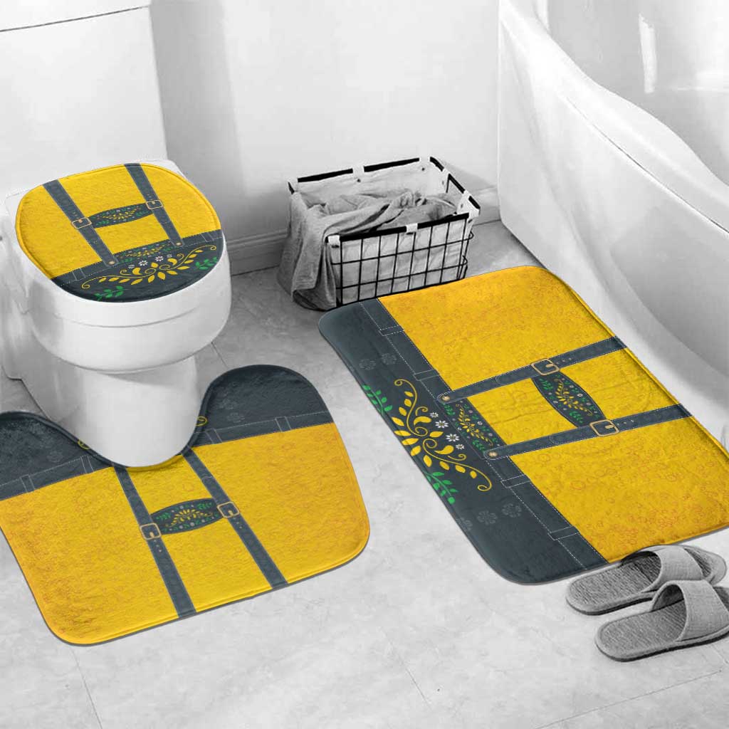 Lederhosen Oktoberfest Bathroom Set Bavarian Beer Time - Wonder Print Shop