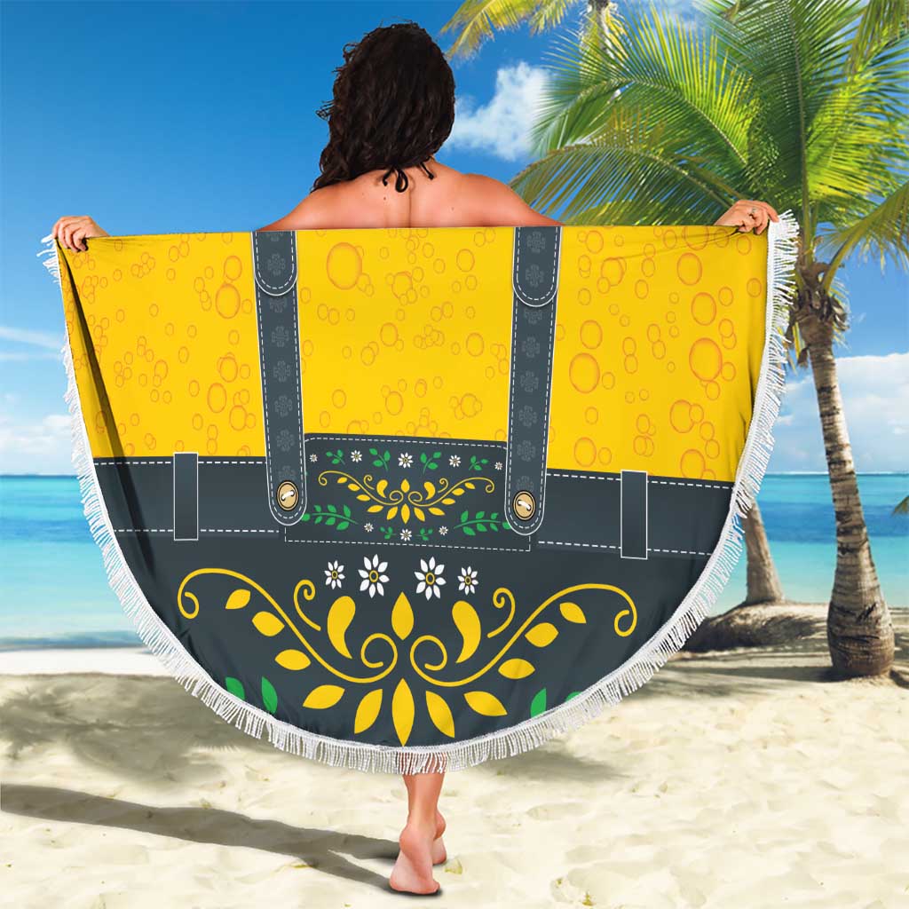 Lederhosen Oktoberfest Beach Blanket Bavarian Beer Time - Wonder Print Shop
