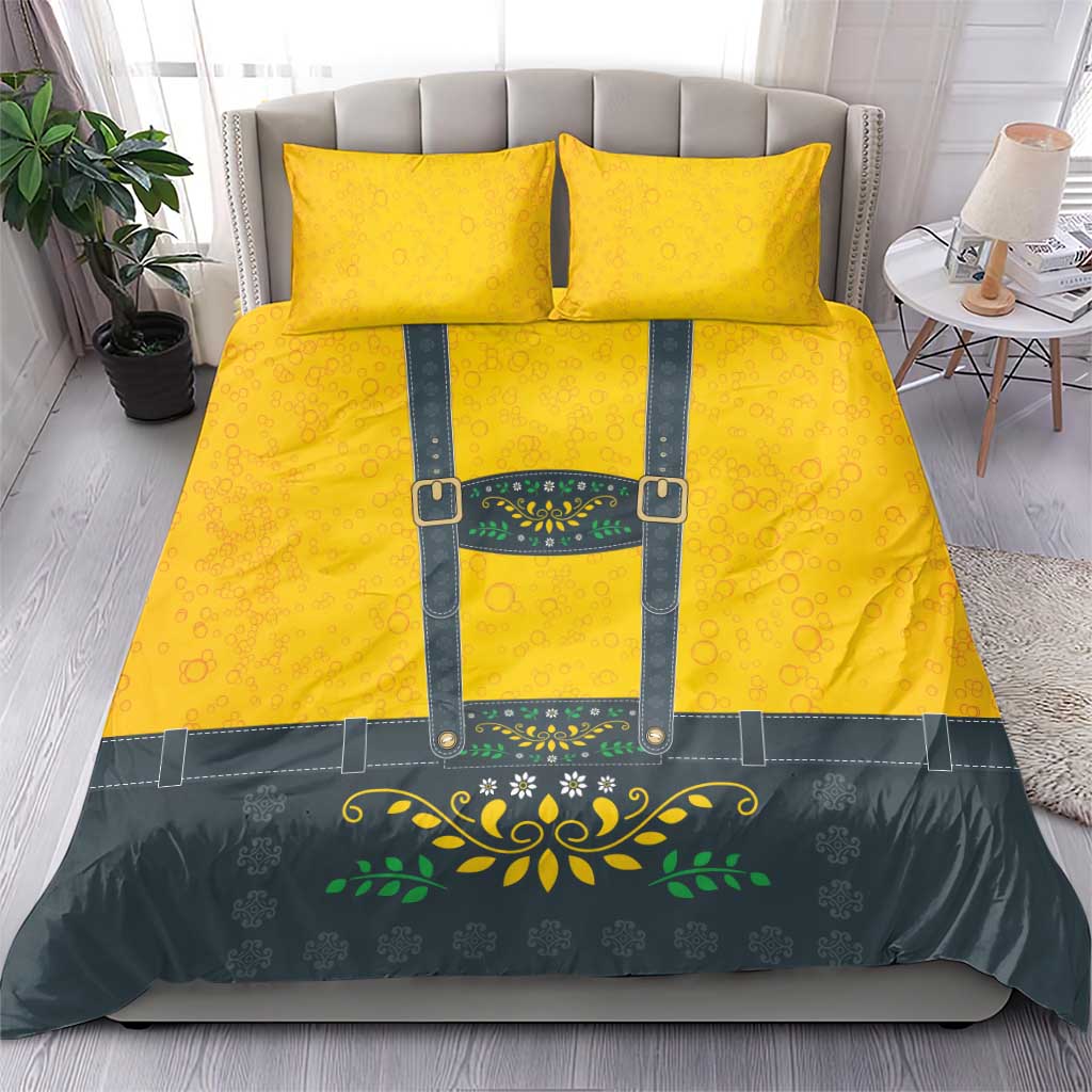 Lederhosen Oktoberfest Bedding Set Bavarian Beer Time - Wonder Print Shop