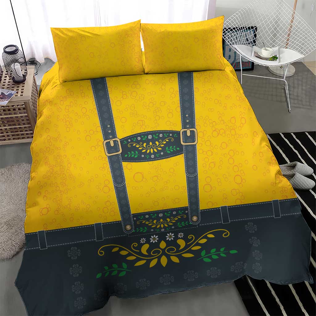 Lederhosen Oktoberfest Bedding Set Bavarian Beer Time - Wonder Print Shop