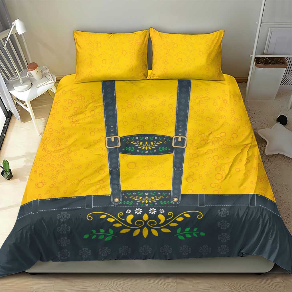 Lederhosen Oktoberfest Bedding Set Bavarian Beer Time - Wonder Print Shop