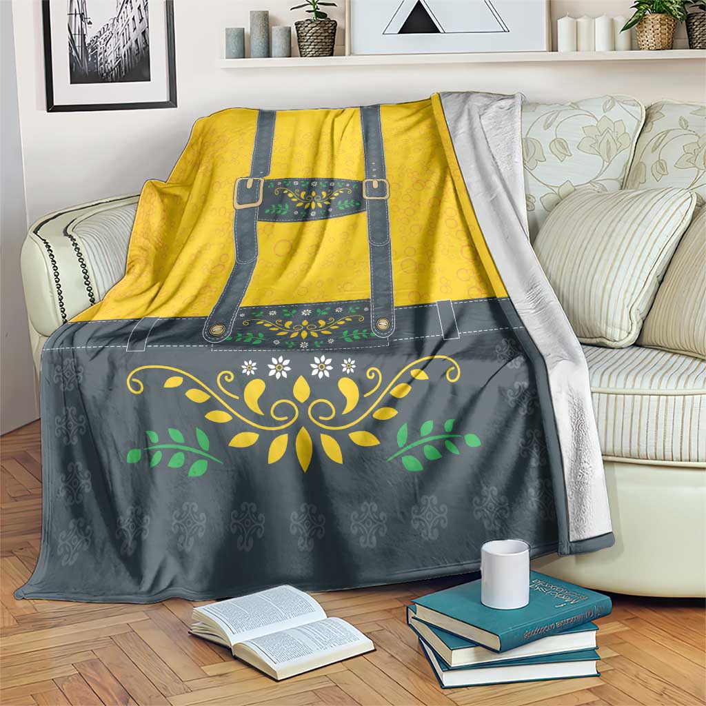Lederhosen Oktoberfest Blanket Bavarian Beer Time - Wonder Print Shop